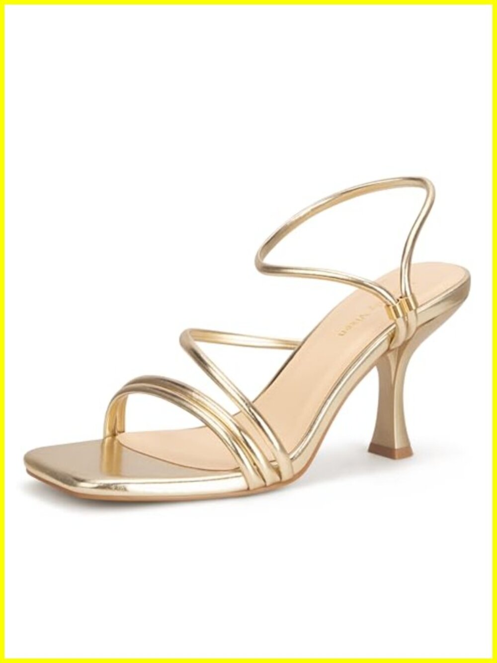 Strappy Kitten Heels Square Open Toe Ankle Strap Sandals Party Wedding